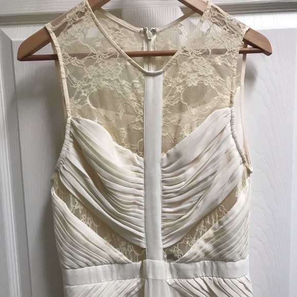 Sold Out Lace Insert Ruched Maxi Gown - Picture 2 of 7